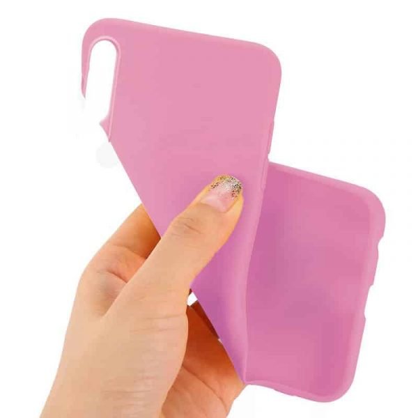 funda silicona huawei p30 rosa2