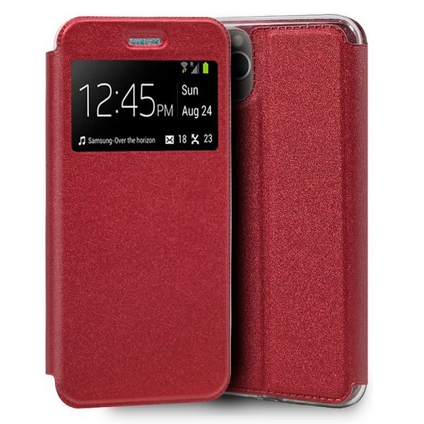 funda flip cover iphone 11 pro liso rojo1