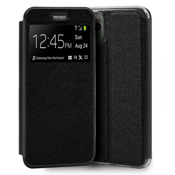 funda flip cover iphone 11 pro max liso negro1