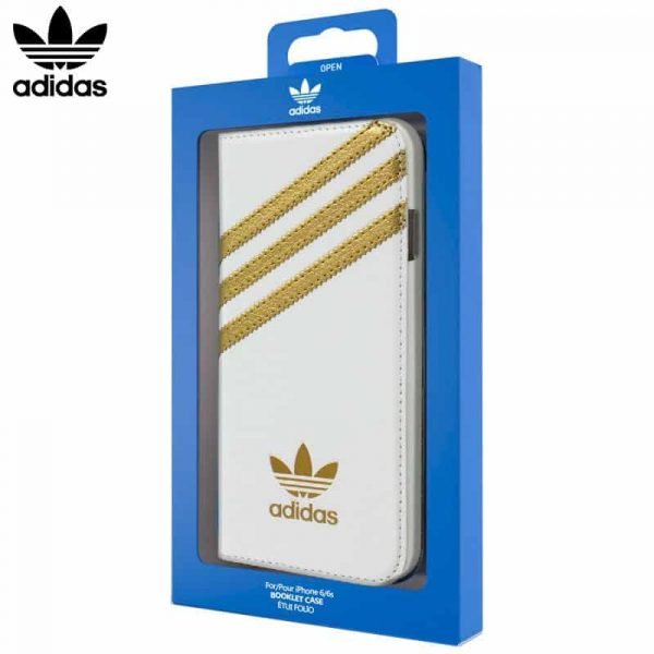 funda flip cover iphone 6 6s licencia adidas blanco2