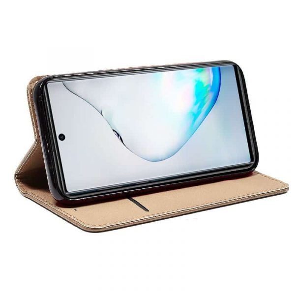 funda flip cover samsung galaxy note 10 plus liso beige 2