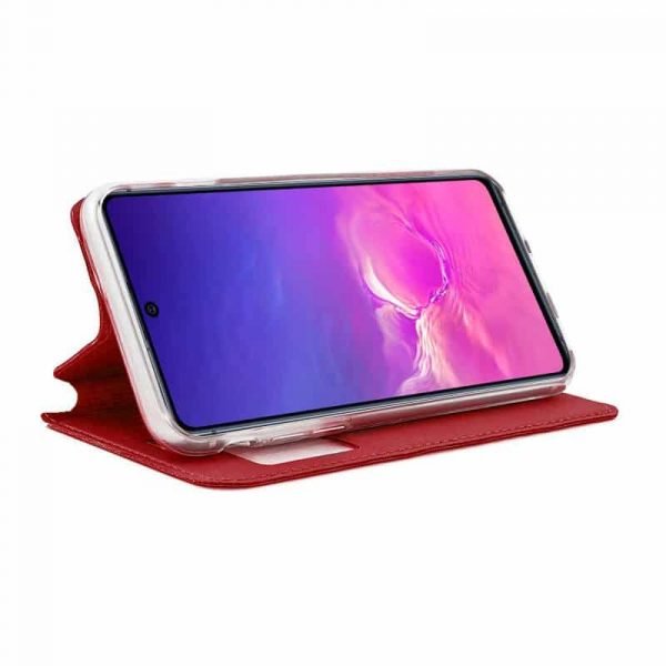 funda flip cover samsung galaxy s10 lite liso rojo 2