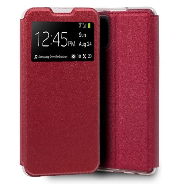 funda flip cover xiaomi mi 10 lite liso rojo 1