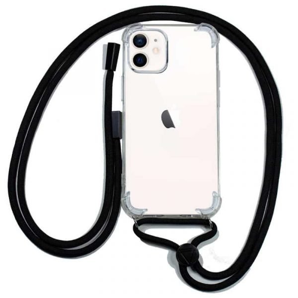 carcasa iphone 12 mini cordon negro 1