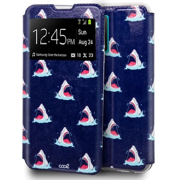 funda flip cover huawei p smart 2021 dibujos tiburon 1