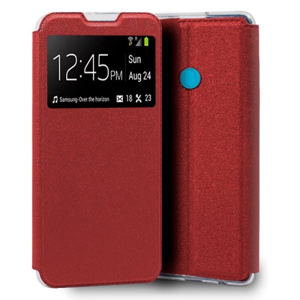 funda flip cover para samsung galaxy m11 a11 liso rojo 1