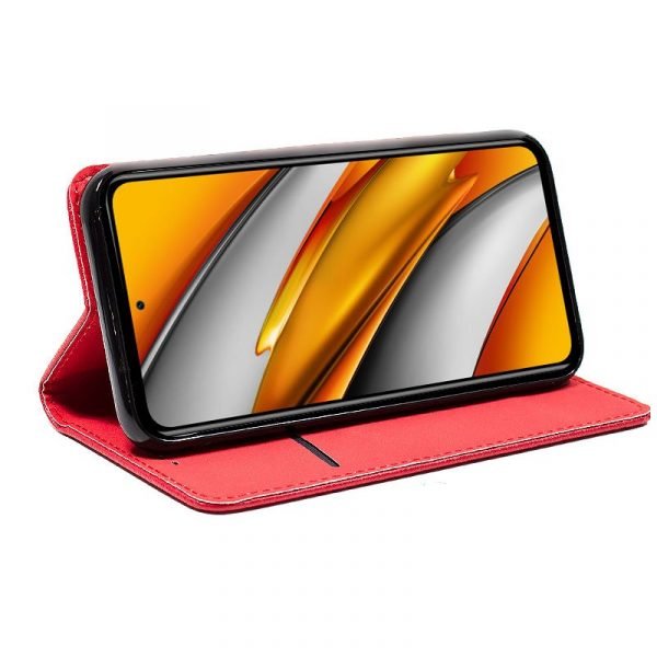 funda flip cover xiaomi mi 11i pocophone f3 liso rojo 2