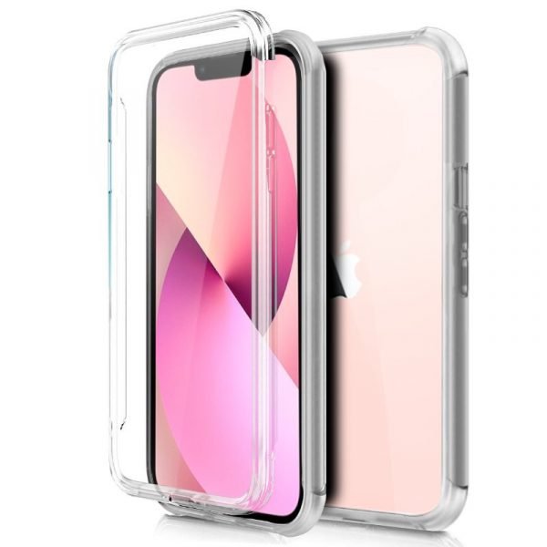 funda silicona 3d para iphone 13 transparente frontal trasera 1