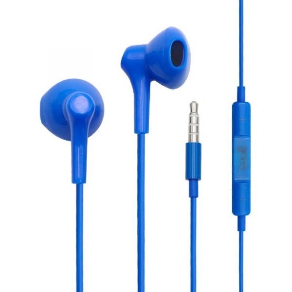 auriculares 35 mm cool bora stereo con micro azul
