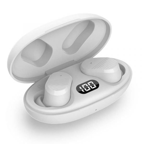 auriculares stereo bluetooth dual pod earbuds cool feel blanco 1