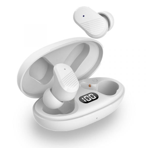auriculares stereo bluetooth dual pod earbuds cool feel blanco