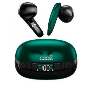 auriculares stereo bluetooth dual pod earbuds inalambricos tws lcd cool shadow verde 1