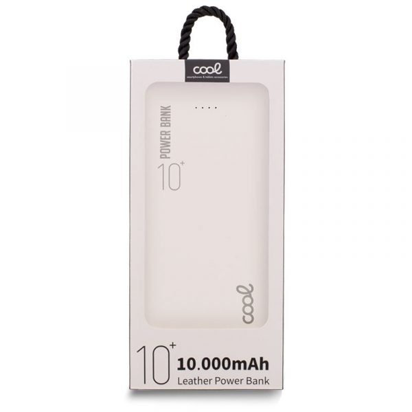 bateria externa universal power bank 10000 mah 2 x usb 21a cool leather blanco 1