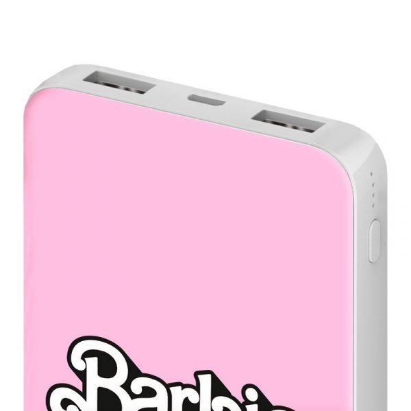 bateria externa universal power bank 10000 mah licencia barbie rosa 1