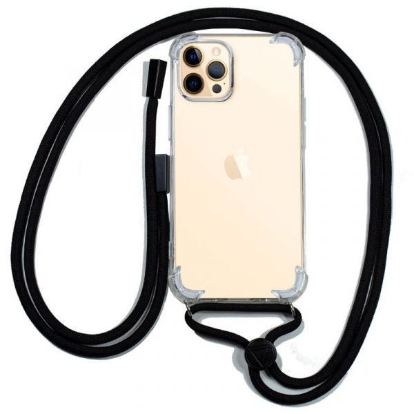 carcasa cool para iphone 12 pro max cordon negro