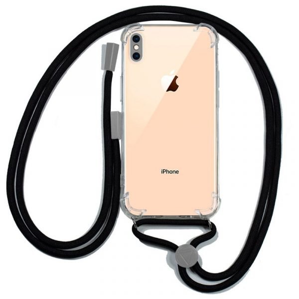 carcasa cool para iphone xs max cordon negro