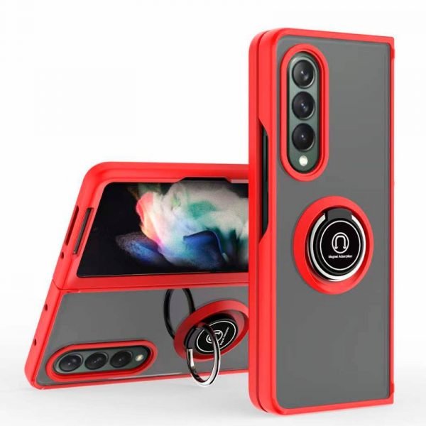 carcasa cool para samsung f926 galaxy z fold 3 hard anilla rojo