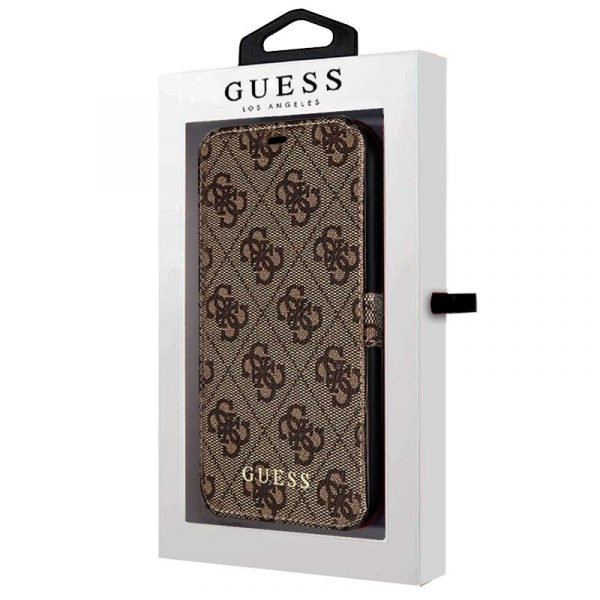 funda cool flip cover para iphone 12 mini licencia guess tela marron