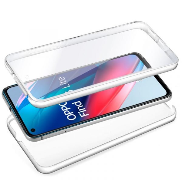 funda cool silicona 3d para oppo find x3 lite transparente frontal trasera 1