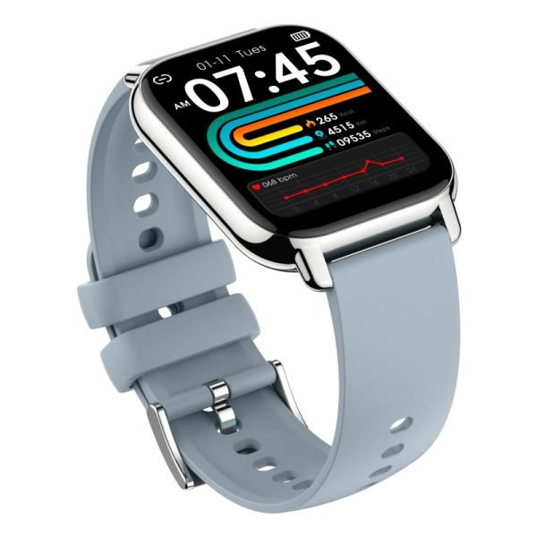 smartwatch cool level silicona gris llamadas salud deporte 1