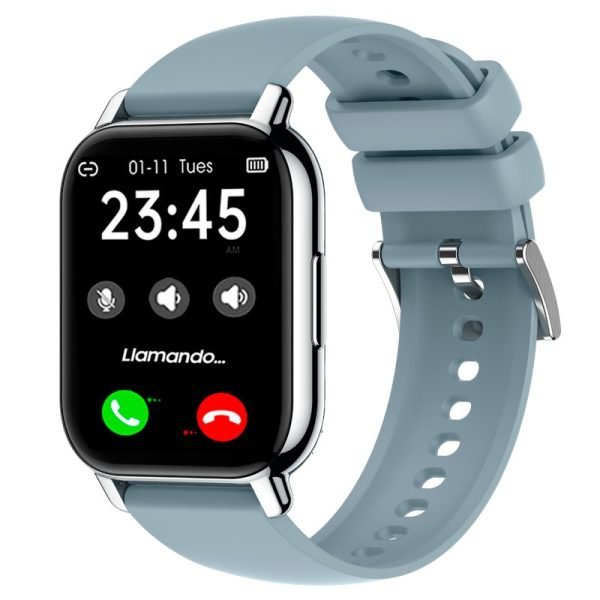 smartwatch cool level silicona gris llamadas salud deporte
